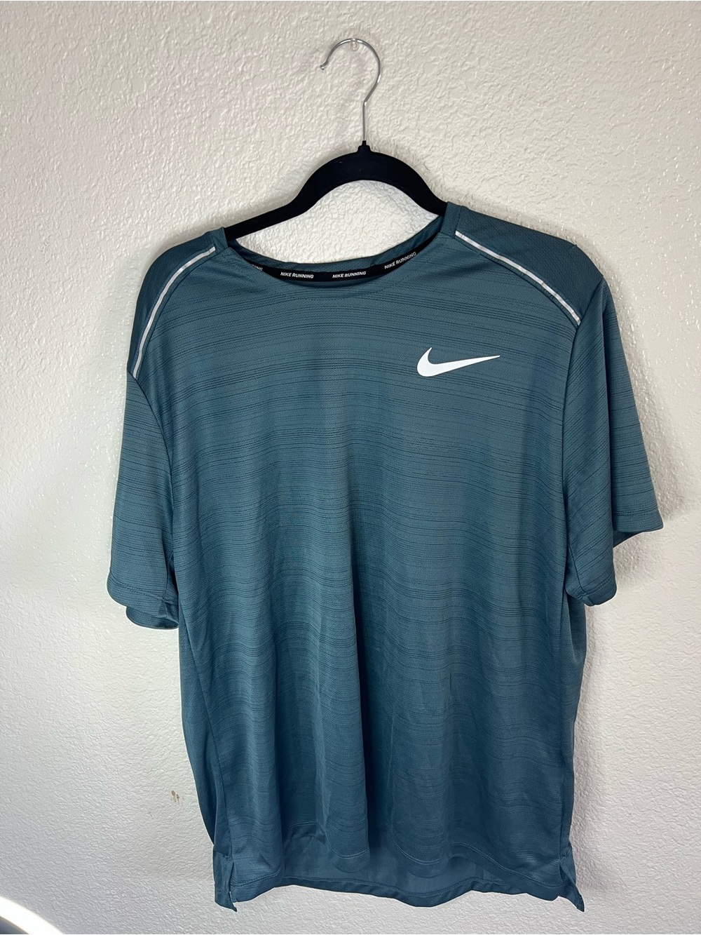 Nike Short Sleeve Performance Tee in Teal with White Swoosh